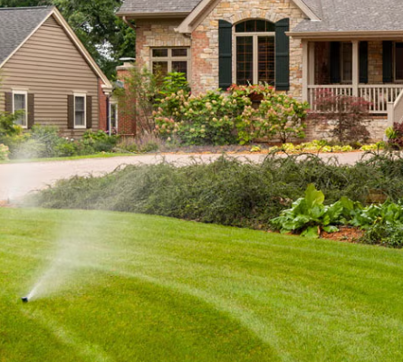 Automatic watering system for grass